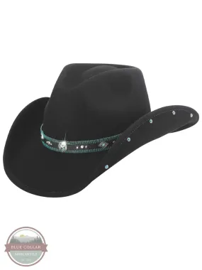 0833BL Youth Chickasaw Felt Black Cowboy Hat