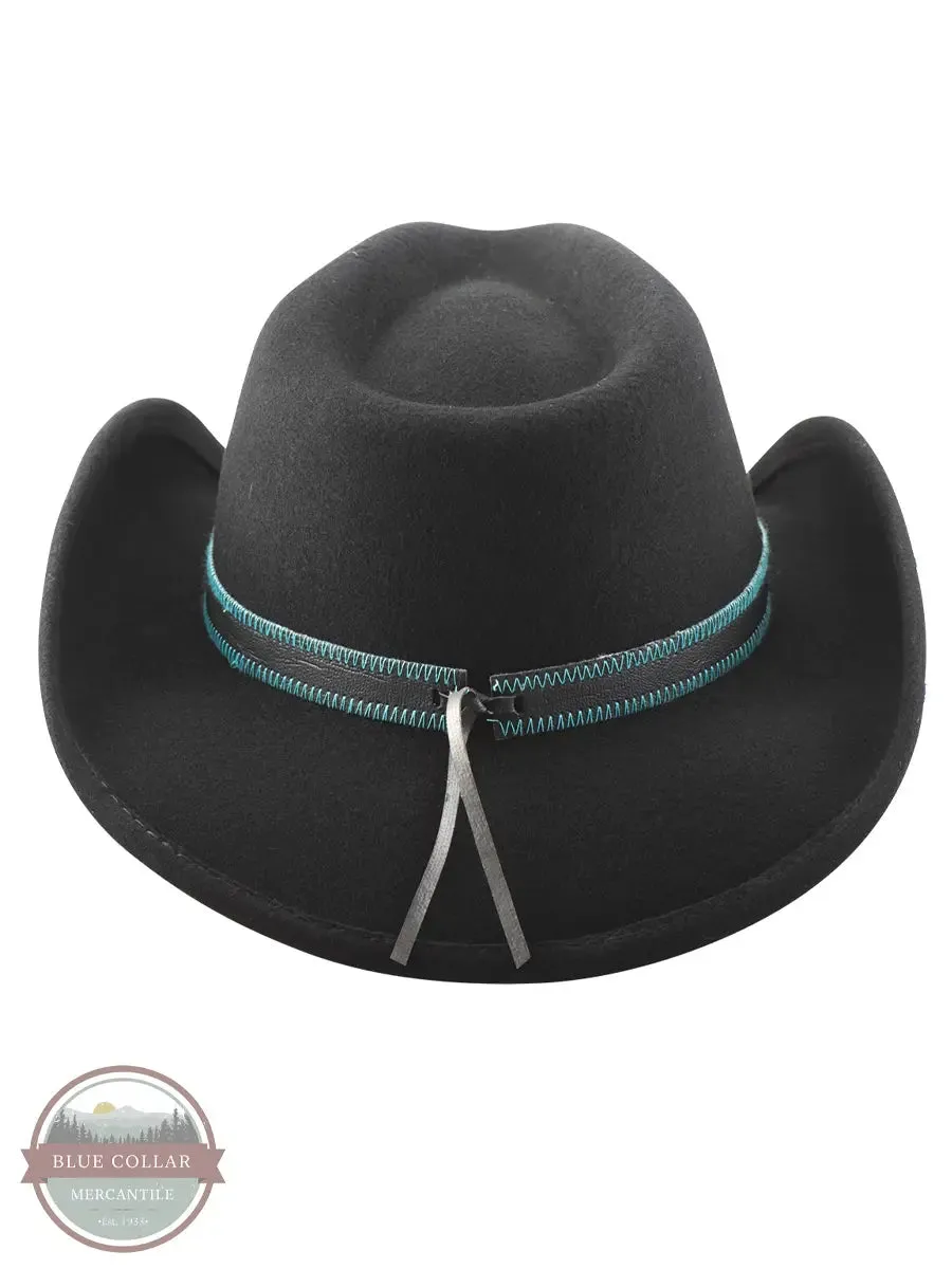 0833BL Youth Chickasaw Felt Black Cowboy Hat