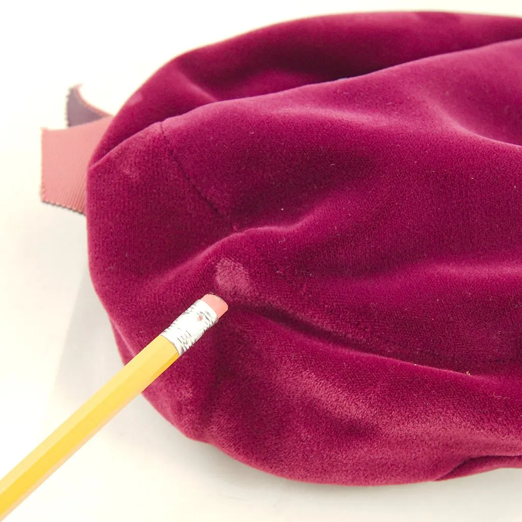 1950s Plum Velvet Beret Hat