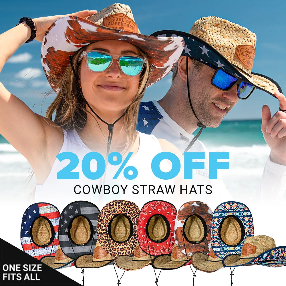 20% OFF COWBOY STRAW HATS