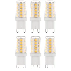 6 x G9 LED Non-Dimmable Light Bulb 2.3W Warm White