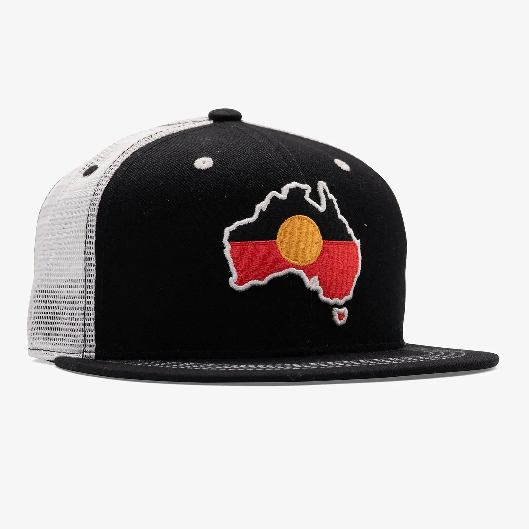 Aboriginal Flag Flatbill Snapback Hat