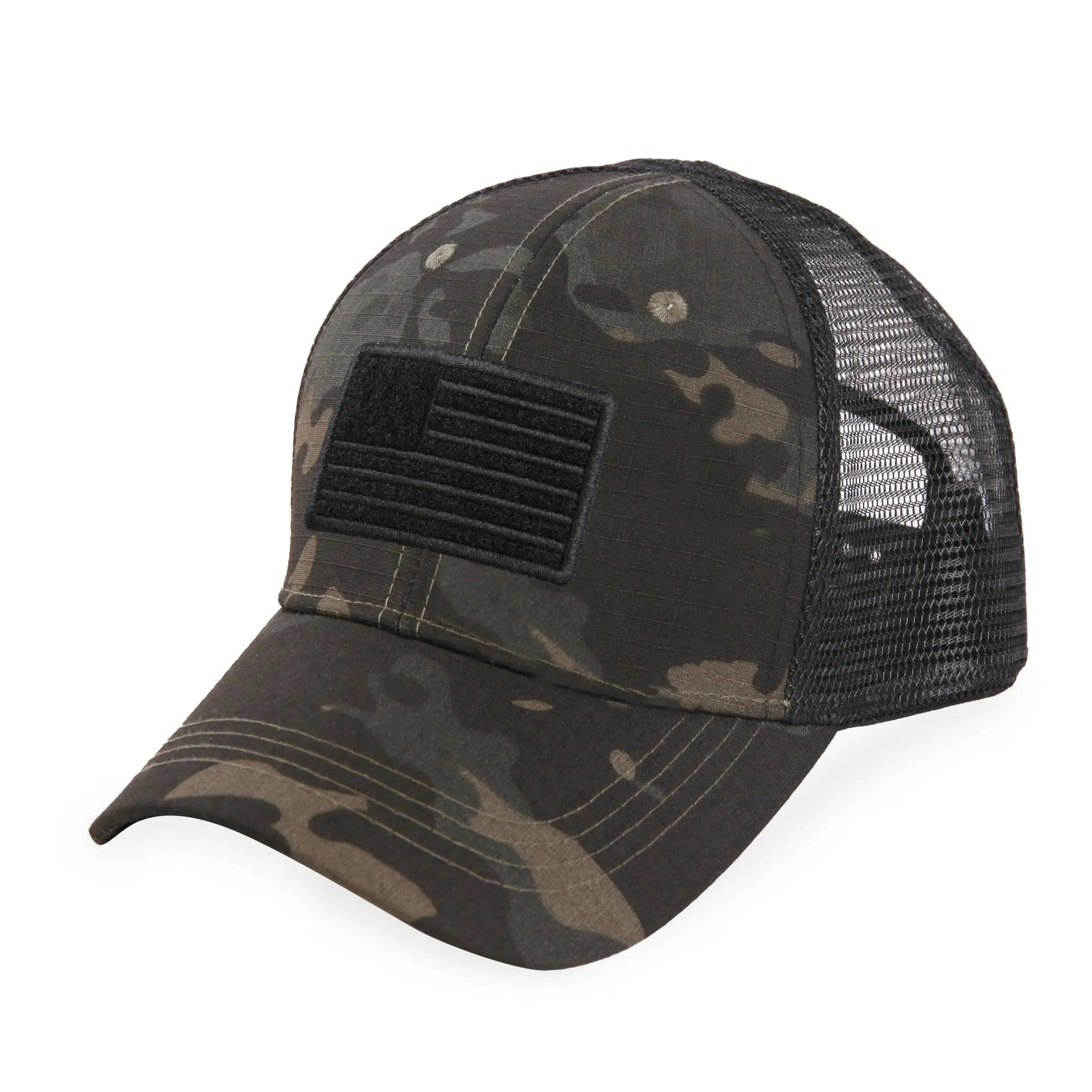 American Flag Velcro - Trucker Mesh Hat