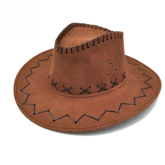 Artificial Suede Cowgirl Cowboy Hat For Kid Boys Gilrs Party Costumes Sun hat