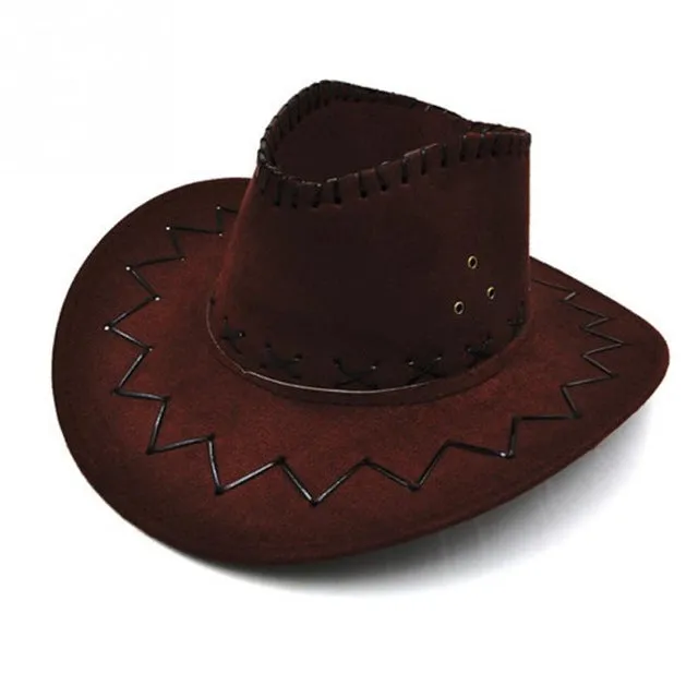 Artificial Suede Cowgirl Cowboy Hat For Kid Boys Gilrs Party Costumes Sun hat