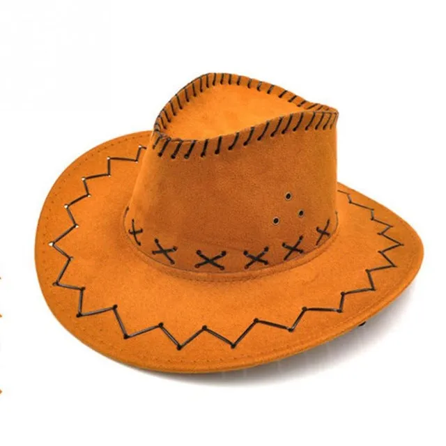 Artificial Suede Cowgirl Cowboy Hat For Kid Boys Gilrs Party Costumes Sun hat