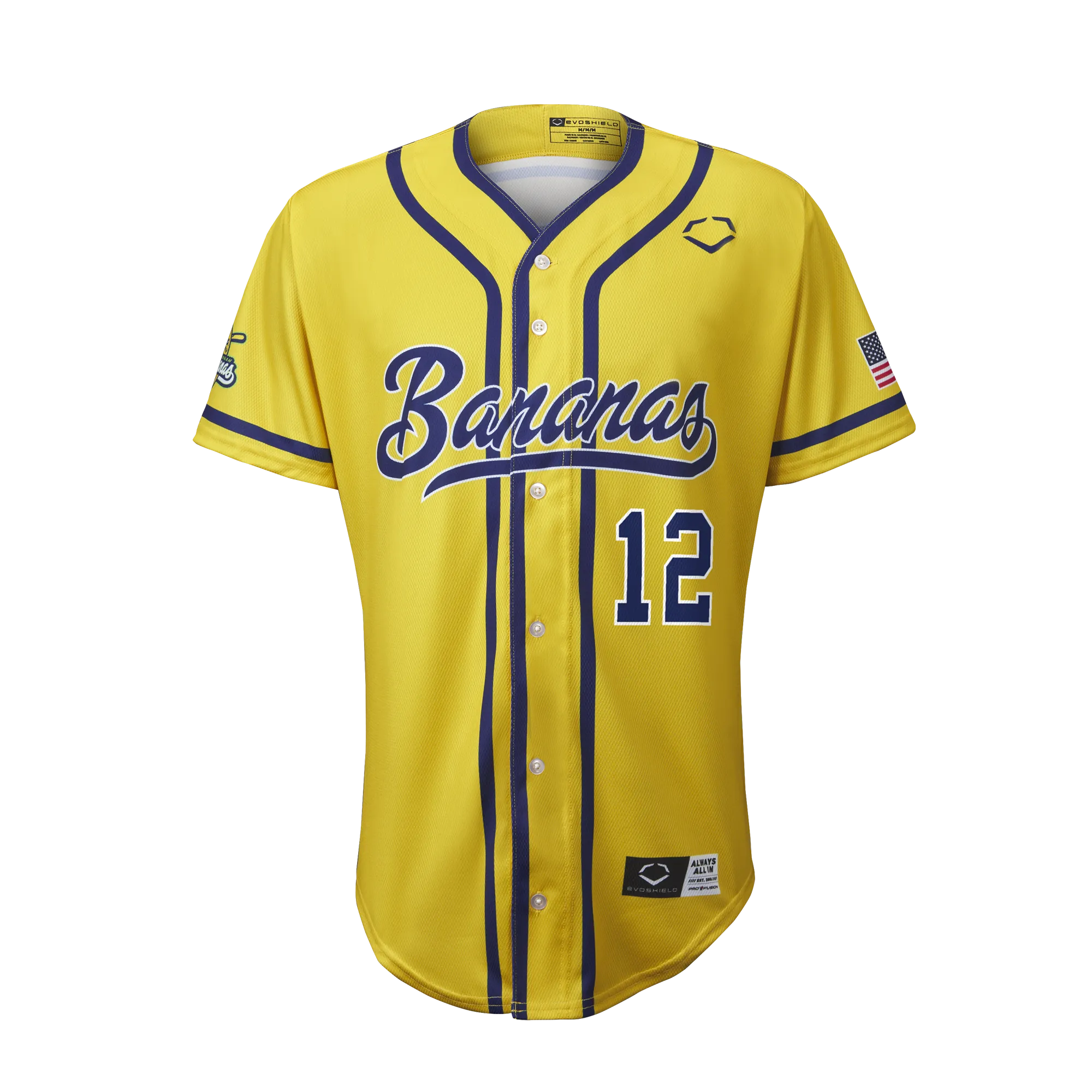 Bananas Kyle Luigs #12 EvoShield Jersey - Yellow