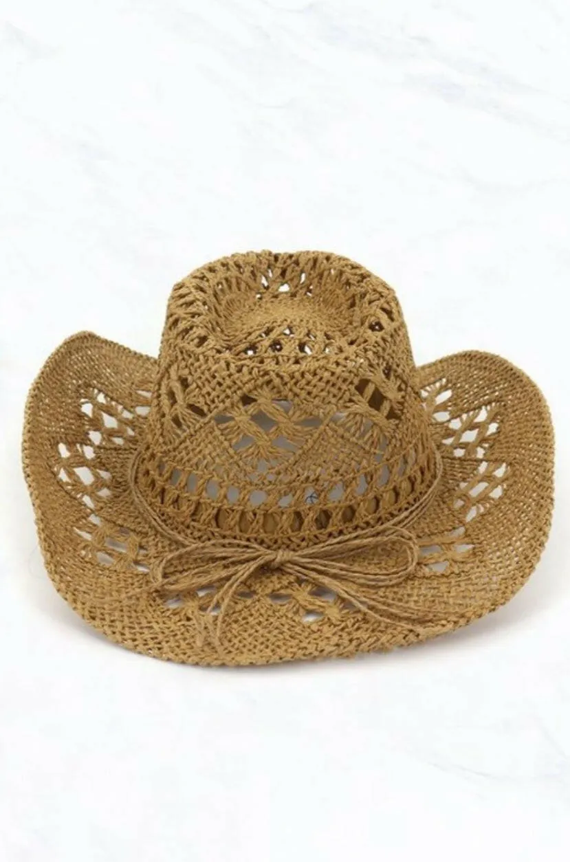 Beach Cowgirl Sun Hat (Khaki)