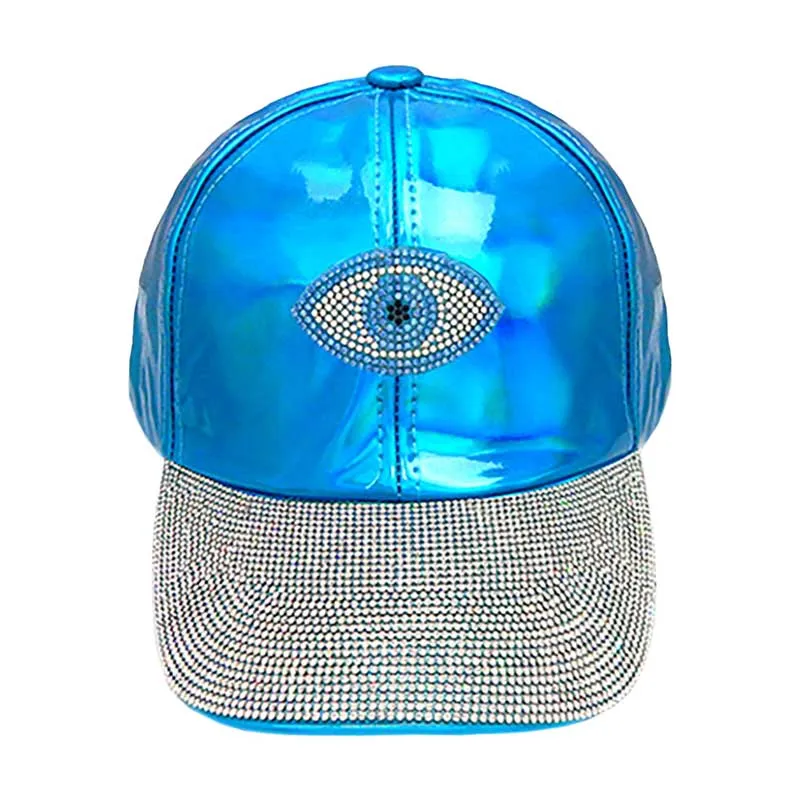 Beautiful Bling Evil Eye Accented Baseball Cap