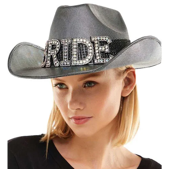 Bride Silver Cowboy Hat