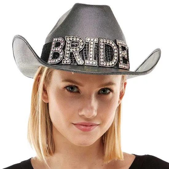 Bride Silver Cowboy Hat