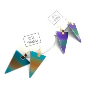 Brushed Triangle Earrings