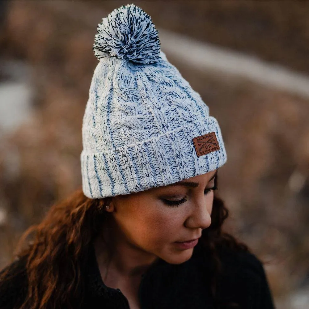 Cable Knit Pom Pom Beanie