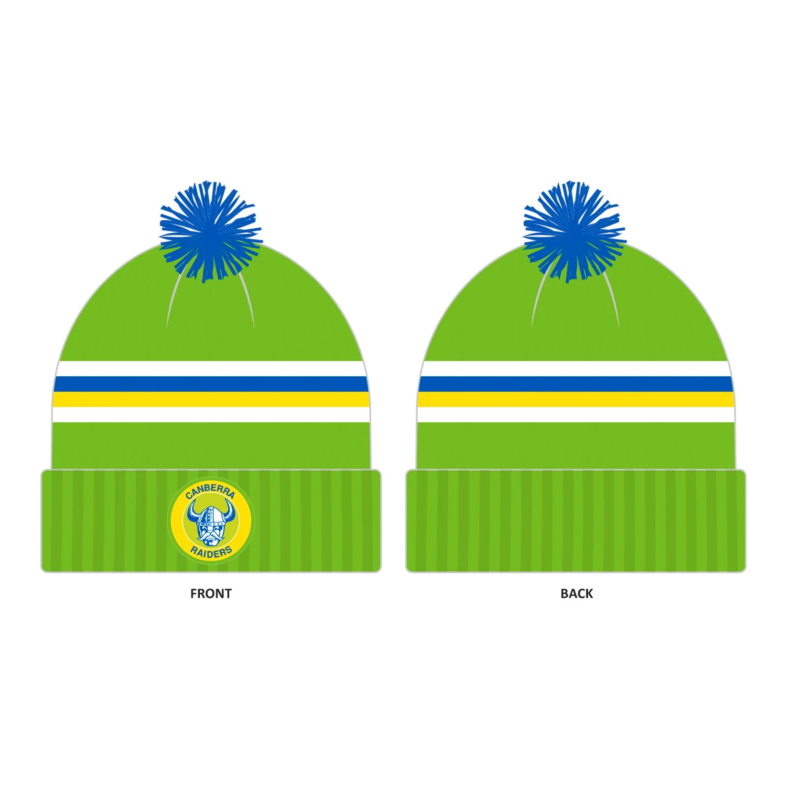 Canberra Raiders Adult NRL Heritage Retro Beanie Rugby League