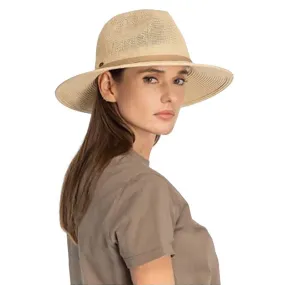 C.C Suede Lace Trim Band Panama Hat