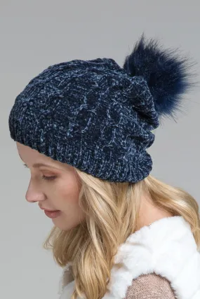 CHENILLE WINTER POM BEANIE