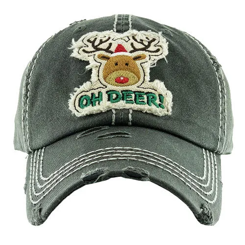 Christmas OH DEER! Rudolph Vintage Baseball Cap