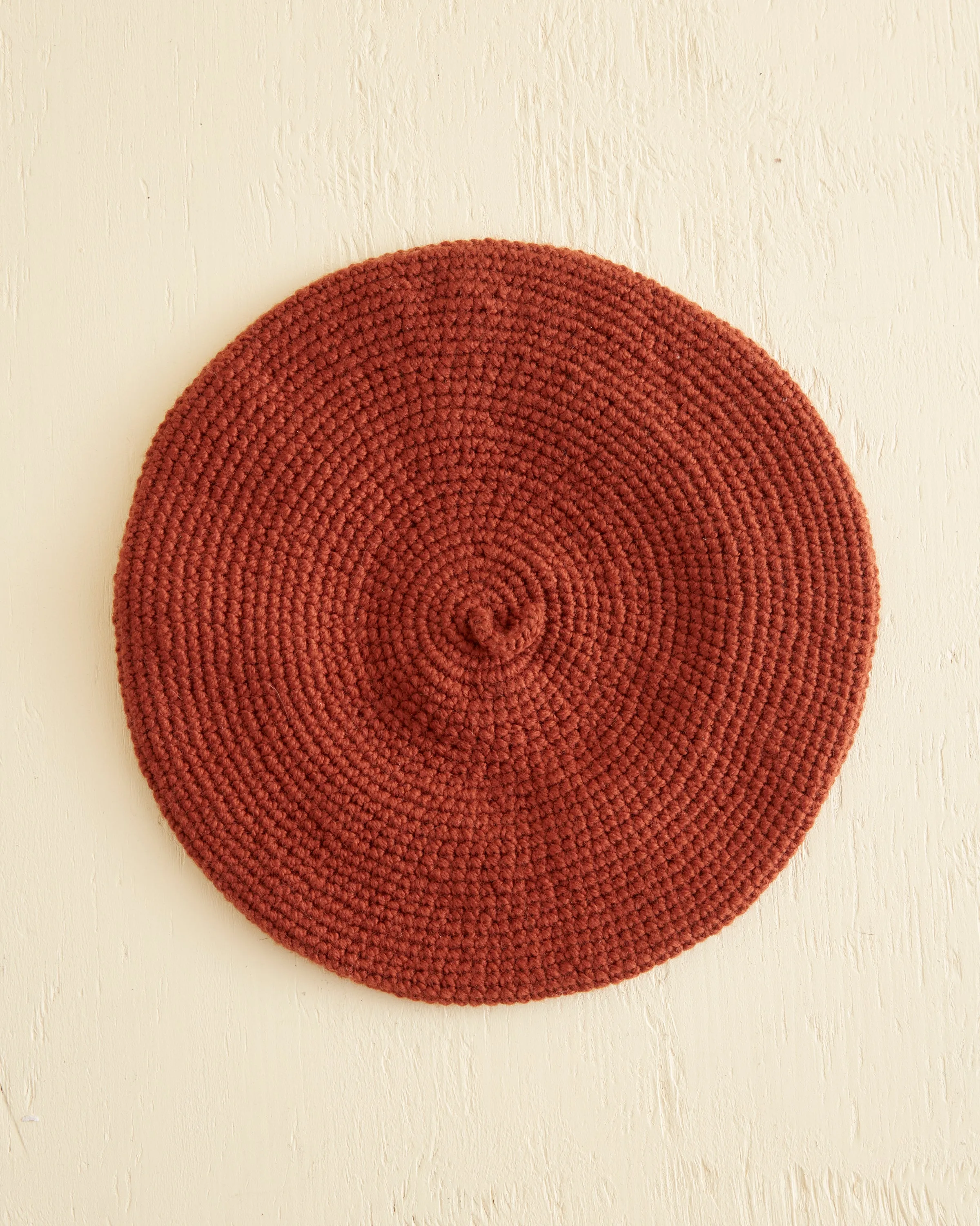 Crochet Beret - Tobacco