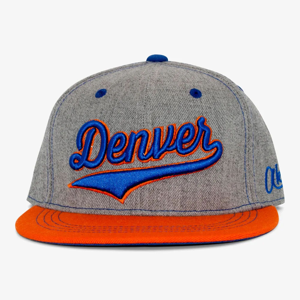 Cursive Denver Snapback Hat