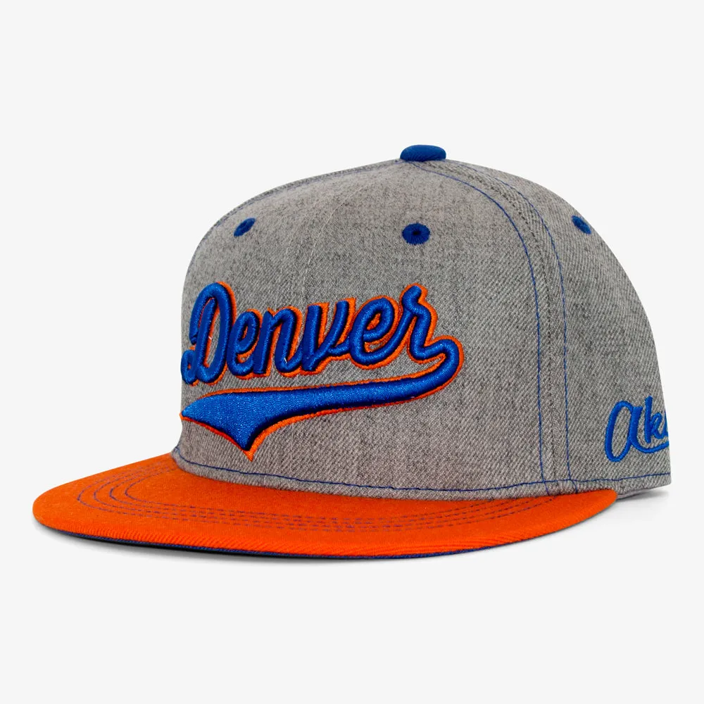 Cursive Denver Snapback Hat