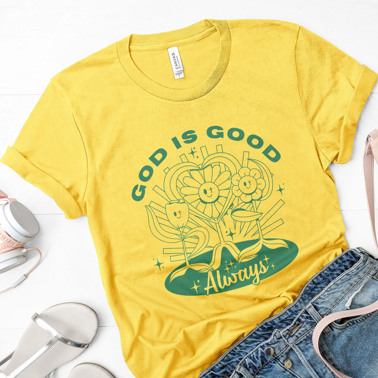 God is Good Vintage Floral Tee