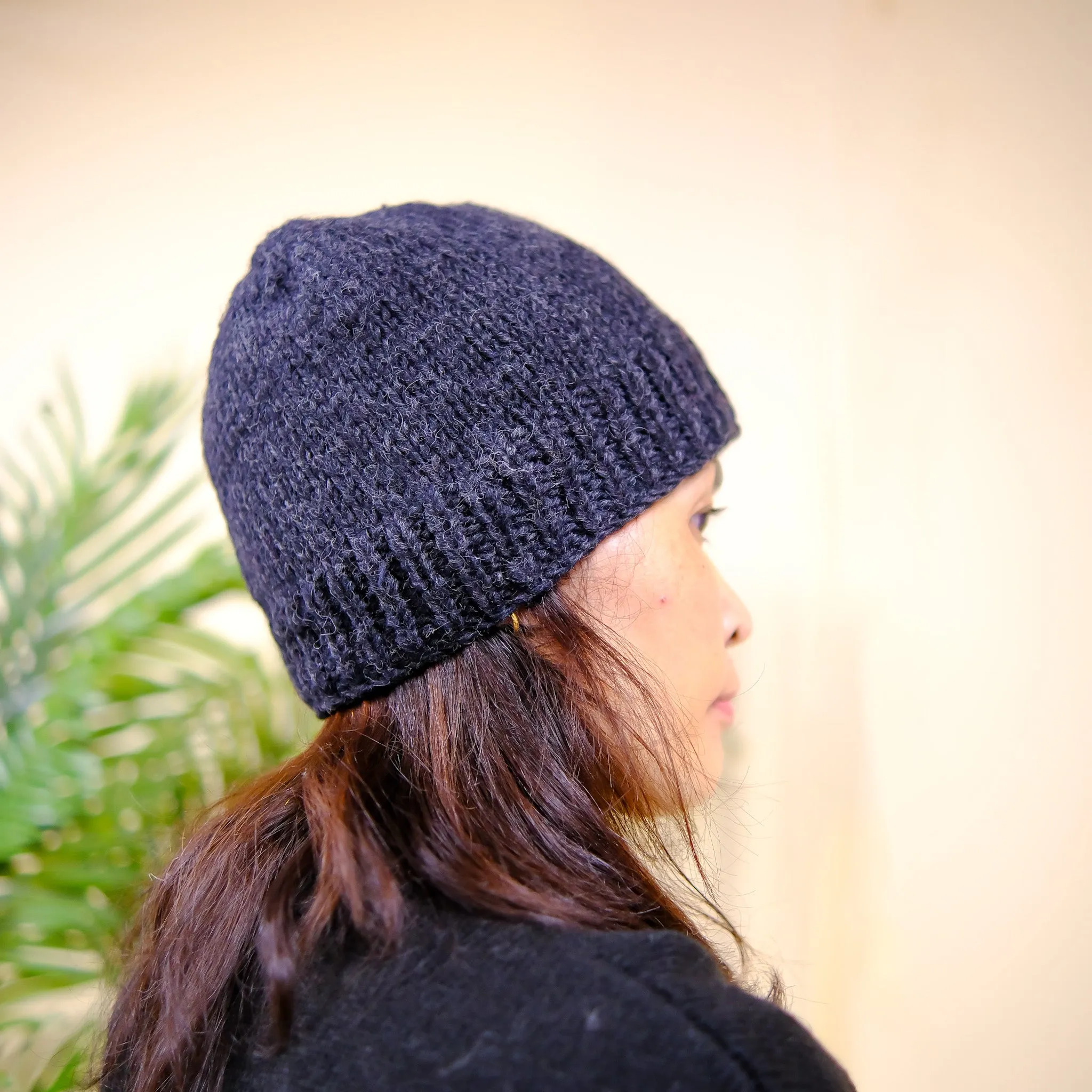 Hand Knit Fleece Lined Winter Hat