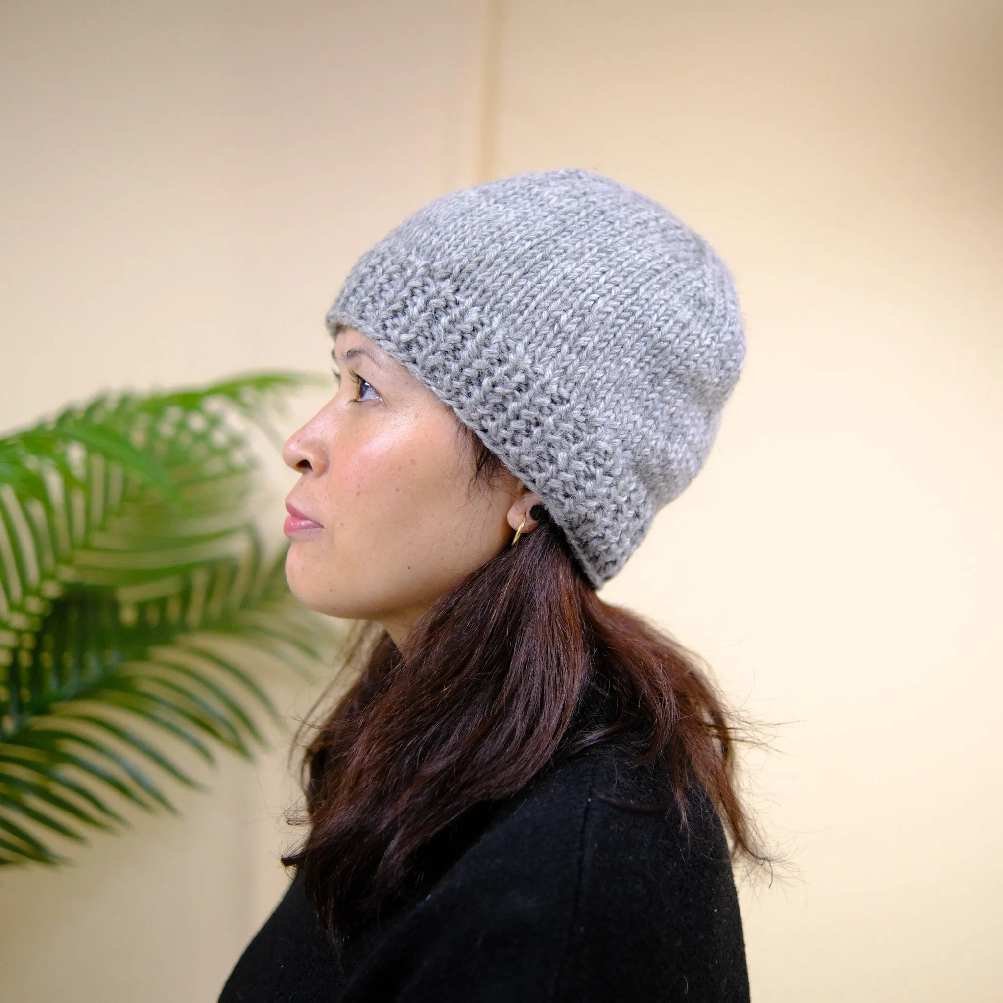 Hand Knit Fleece Lined Winter Hat