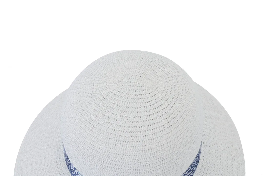 Hat Orchid White Coral Blue