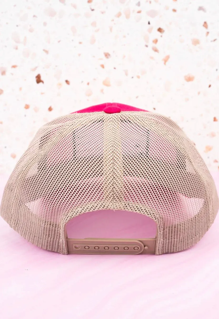 Hot Pink And Khaki Hot Mess Express Trucker Hat