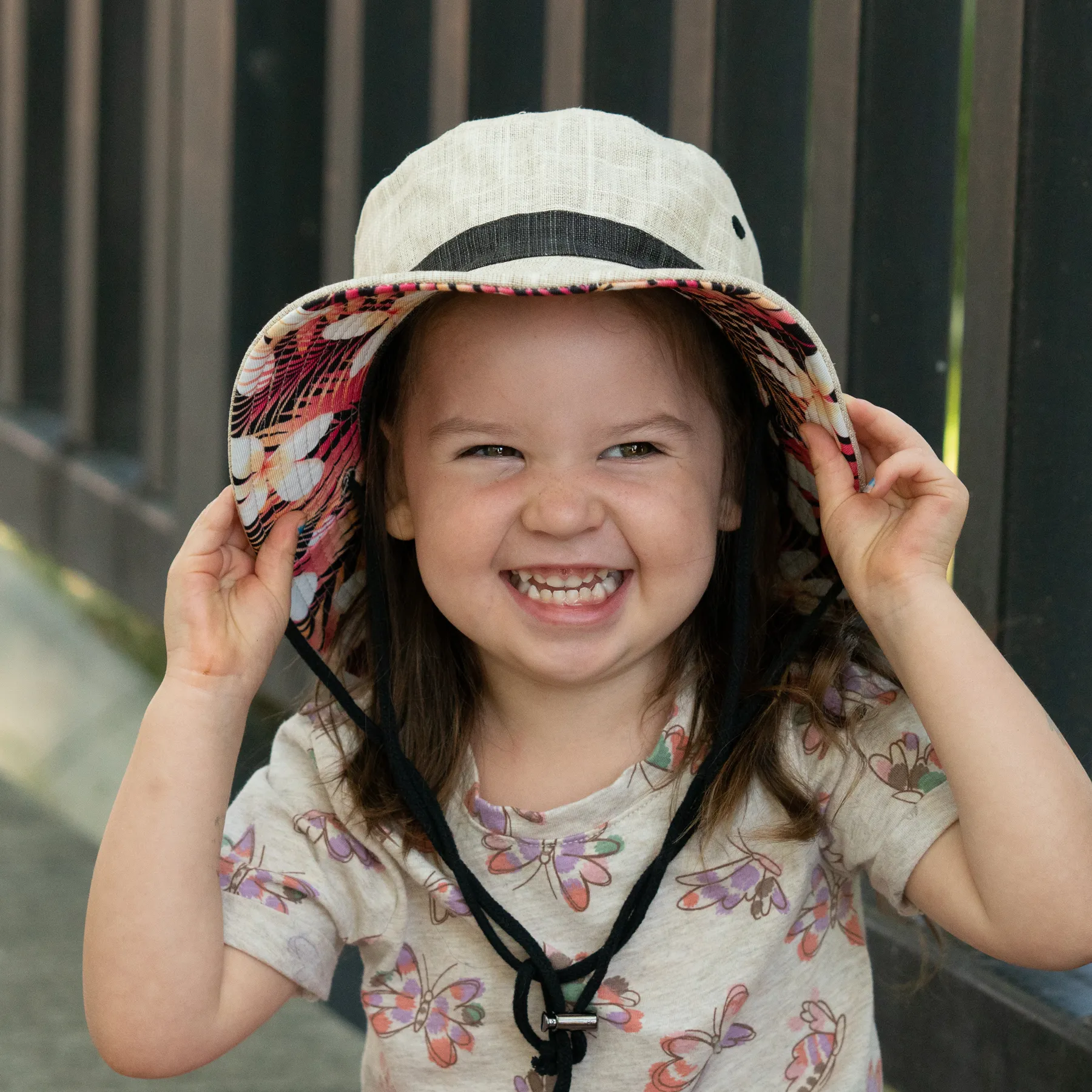 Kids Reversible Tropical Bucket Hat