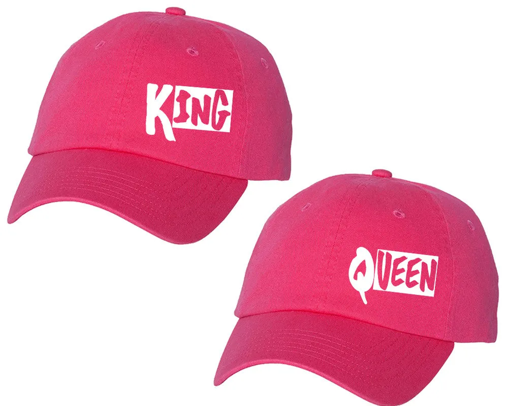 King Queen Couple Matching Baseball Caps, Matching Caps