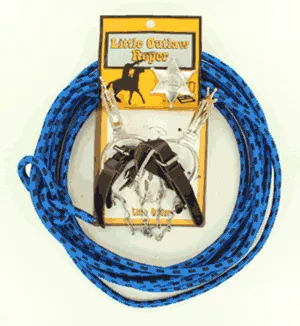 Little Outlaw rope, spur, and badge Set