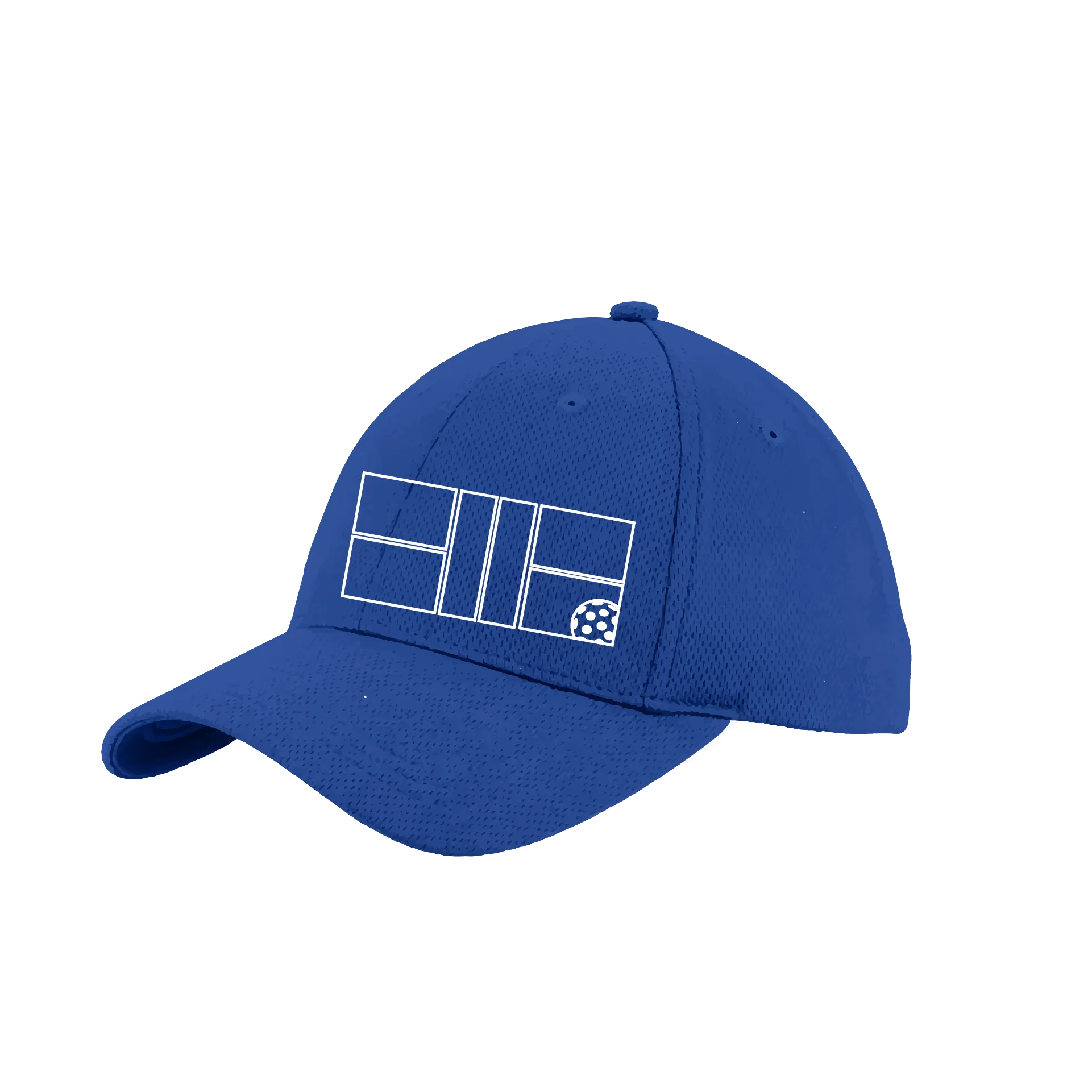 Pickleball Court (White) | Pickleball Hat | Moisture-Wicking 100% Polyester