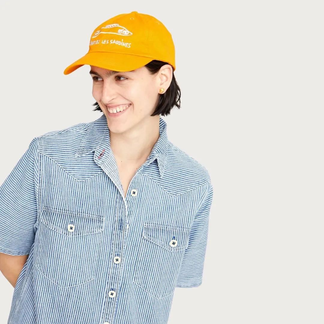 "Liberez Les Sardines" Baseball Hat (Marigold)