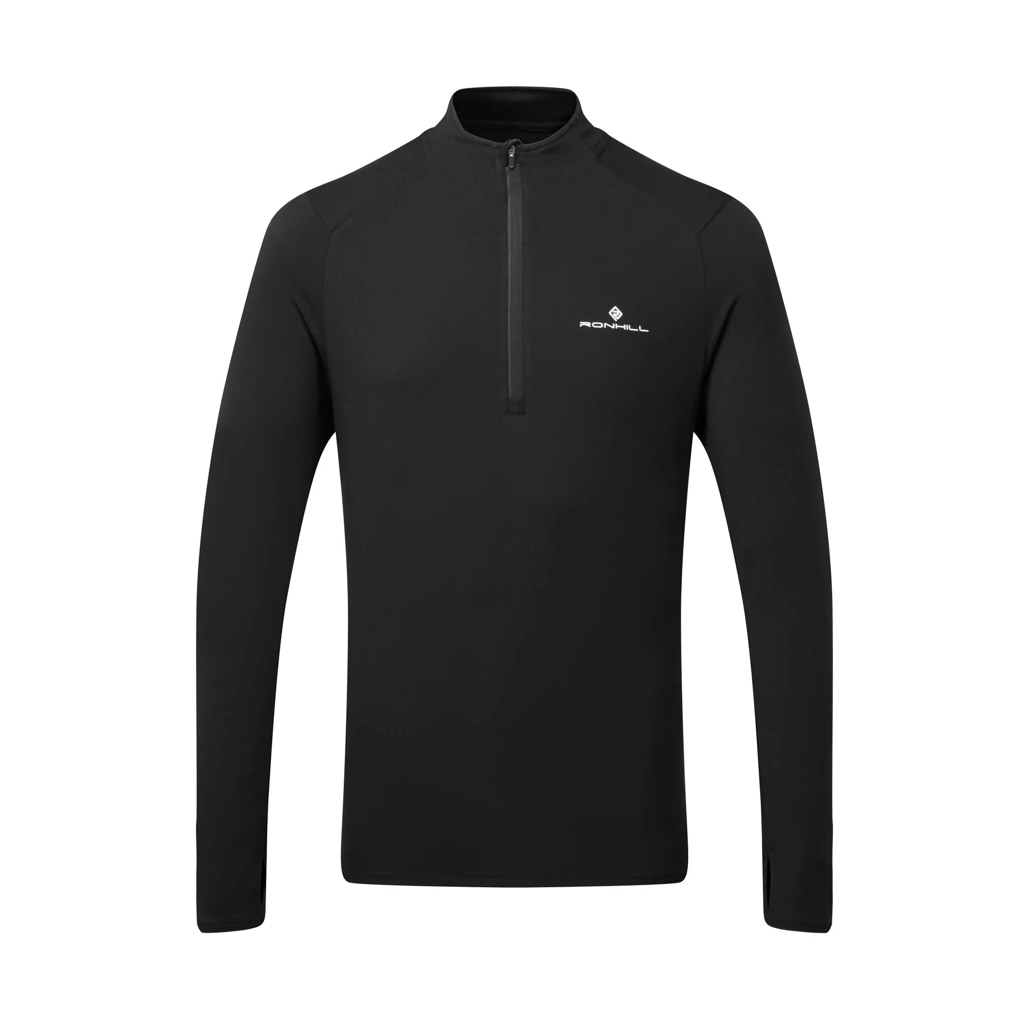 Ronhill | Men's Core Thermal 1/2 Zip - Black/Bright White