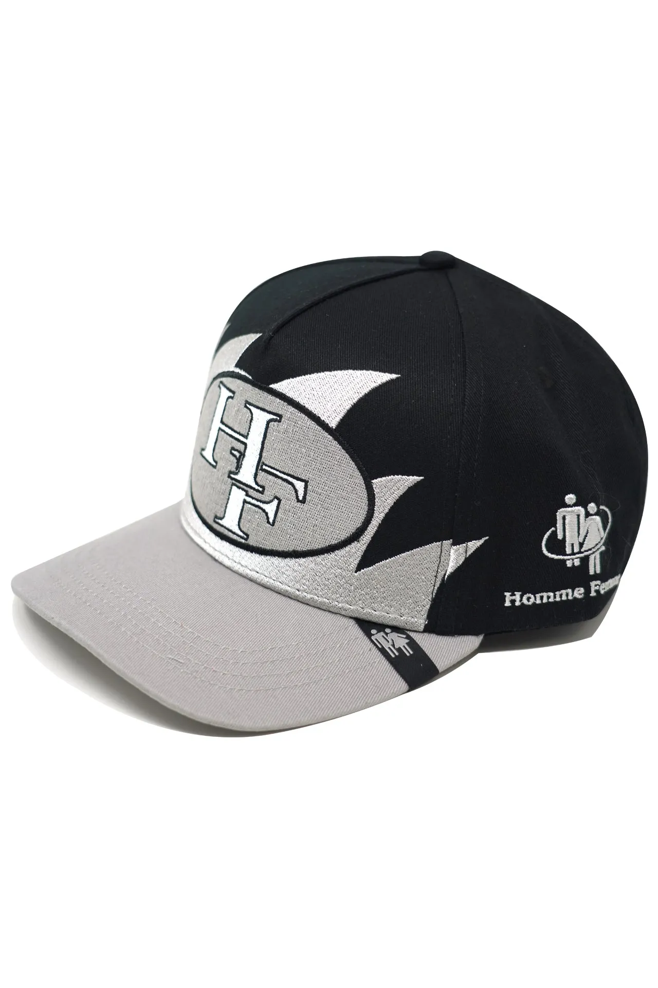 Shark Tooth Snapback Silver and Black