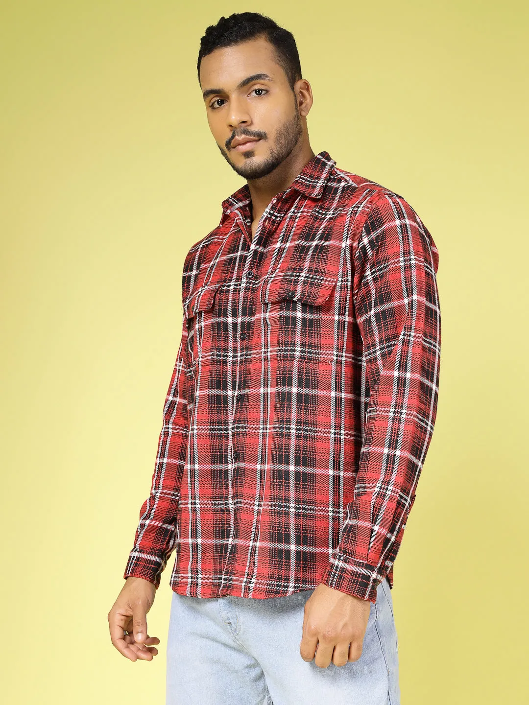 Stylish Oversized Flannel Shacket for Men