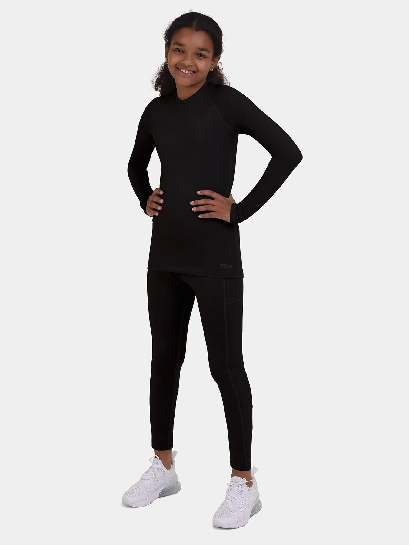 SuperThermal Compression Base Layer Top & Tights for Girls With Brushed Inner Fabric