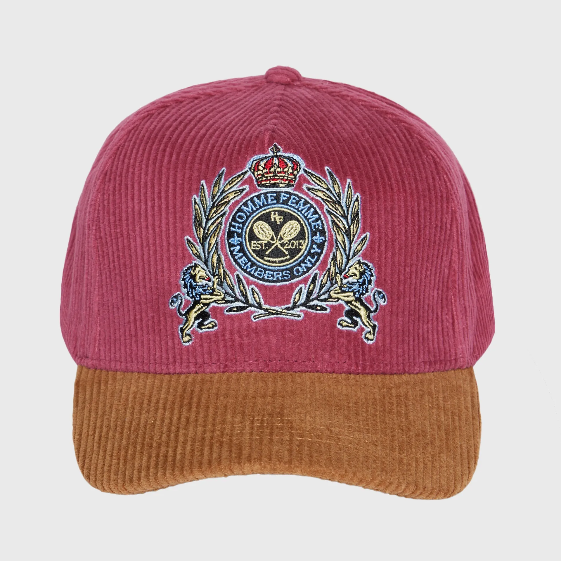 Tennis Crest Corduroy Hat Maroon