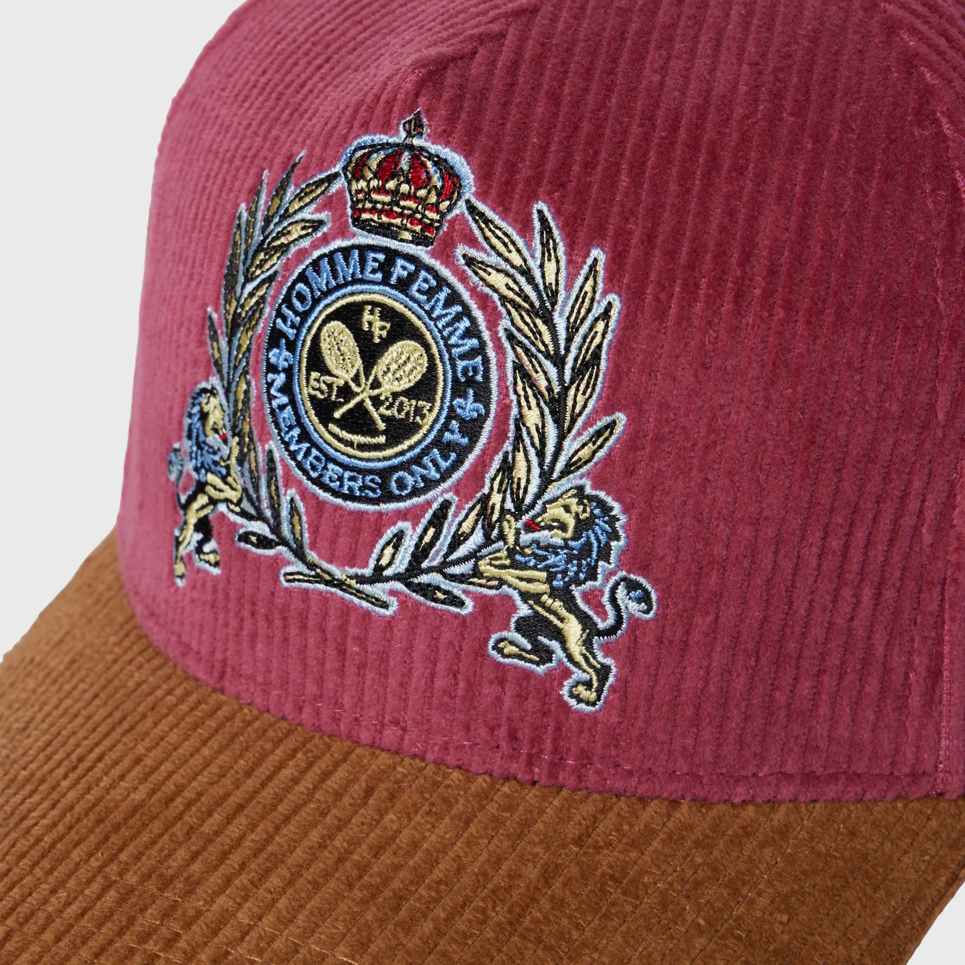 Tennis Crest Corduroy Hat Maroon