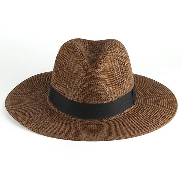 Trendy Sunscreen Straw Panama Hat 70037242C