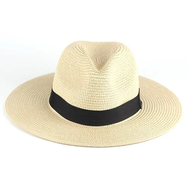 Trendy Sunscreen Straw Panama Hat 70037242C