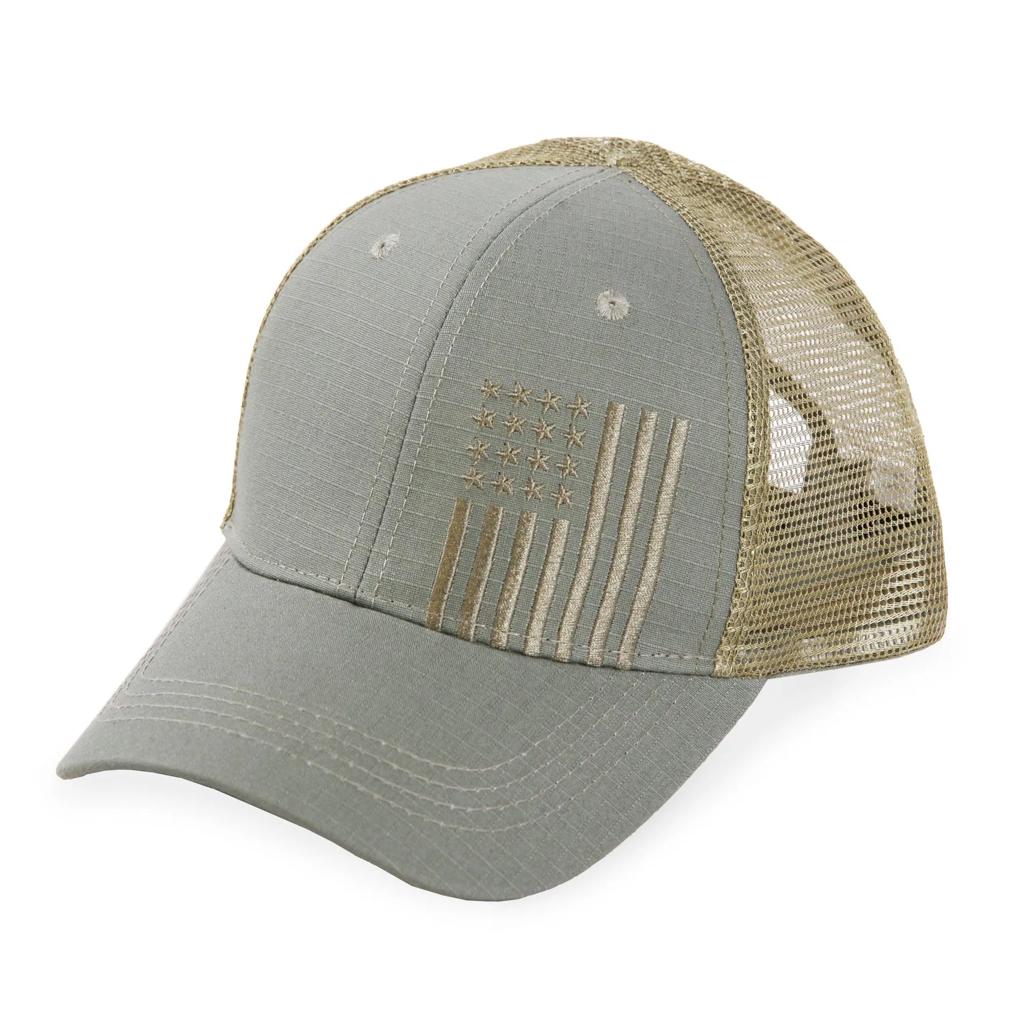 Vertical American Flag - Trucker Mesh Hat